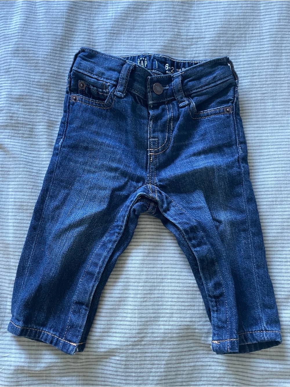 Baby Gap My First Easy Slim Jeans 6–12 Months Dark Wash Snap Legs